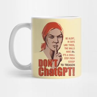 Don't ChatGPT Funny Vintage Poster Mug